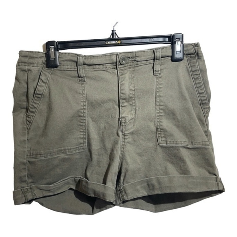 Ed Hardy Womens Mom Shorts Sage Green Pockets Hiking Gorpcore Size 30